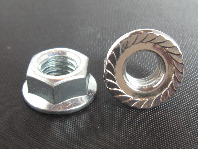 (image for) 1/4-20 SERRATED FLANGE NUT ZINC PLATED - Click Image to Close